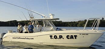 Sport Fish Panama Island Lodges 33 World Cat leaving to fish with 4 anglers