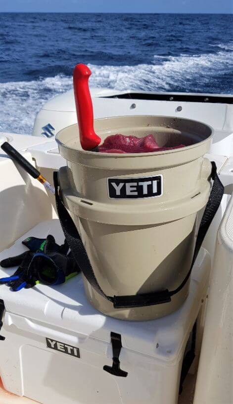 Yeti cooler on deck of The "T.O.P. CAT" one of our World Cats at Sport Fish Panama Island Lodge