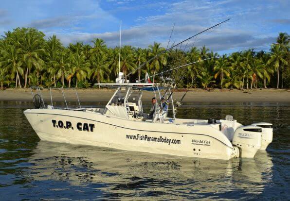 The "T.O.P. CAT" one of our World Cats at Sport Fish Panama Island Lodge