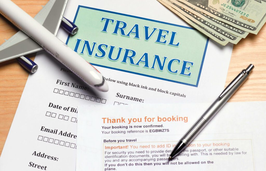 travel insurance papers