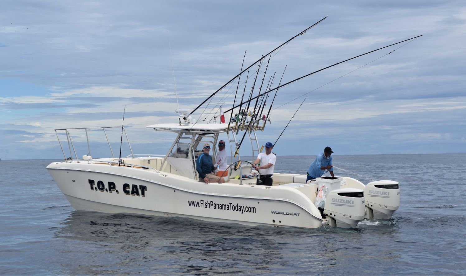 The T.O.P. CAT, one of our World Cats at Sport Fish Panama Island Lodge